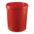 Papierkorb GRIP, 18 Liter, mit 2 Griffmulden, extra stabil, rund, rot HAN 18190-17D
