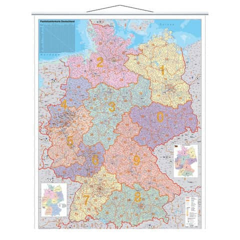 Kartentafel PLZ - 97 x 137 cm, beschreibbar
