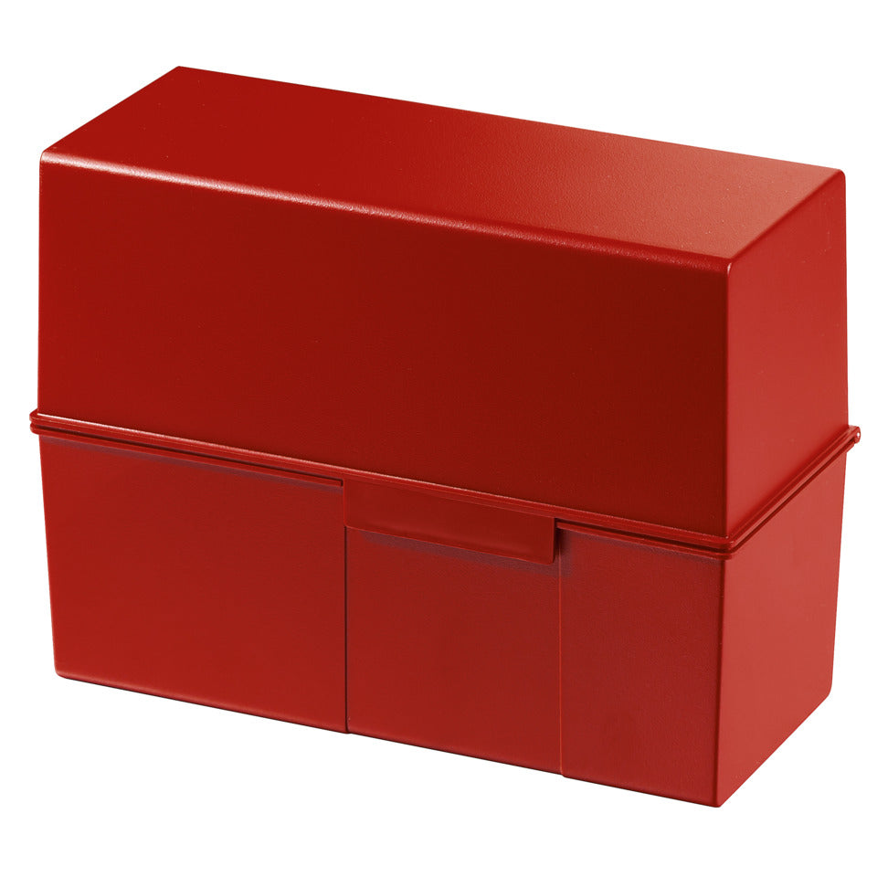 Karteibox DIN A5 quer, max 500 Karten m. Stahlscharnier, rot HAN 975-17D HAN 975-17 300 22,8x10,2x17,1
