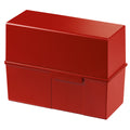 Karteibox DIN A5 quer, max 500 Karten m. Stahlscharnier, rot HAN 975-17D HAN 975-17 300 22,8x10,2x17,1