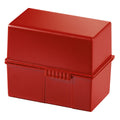 Karteibox DIN A6 quer, max 400 Karten m. Stahlscharnier, rot HAN 976-17D HAN 976-17 300 16,5x9,5x14,3