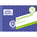 Ausgabebeleg mit Dokumentendruck, A6 quer, gelb, 50 Blatt AVERY ZWECKFORM 303 ZWECKFORM 303 A6q/50Bl
