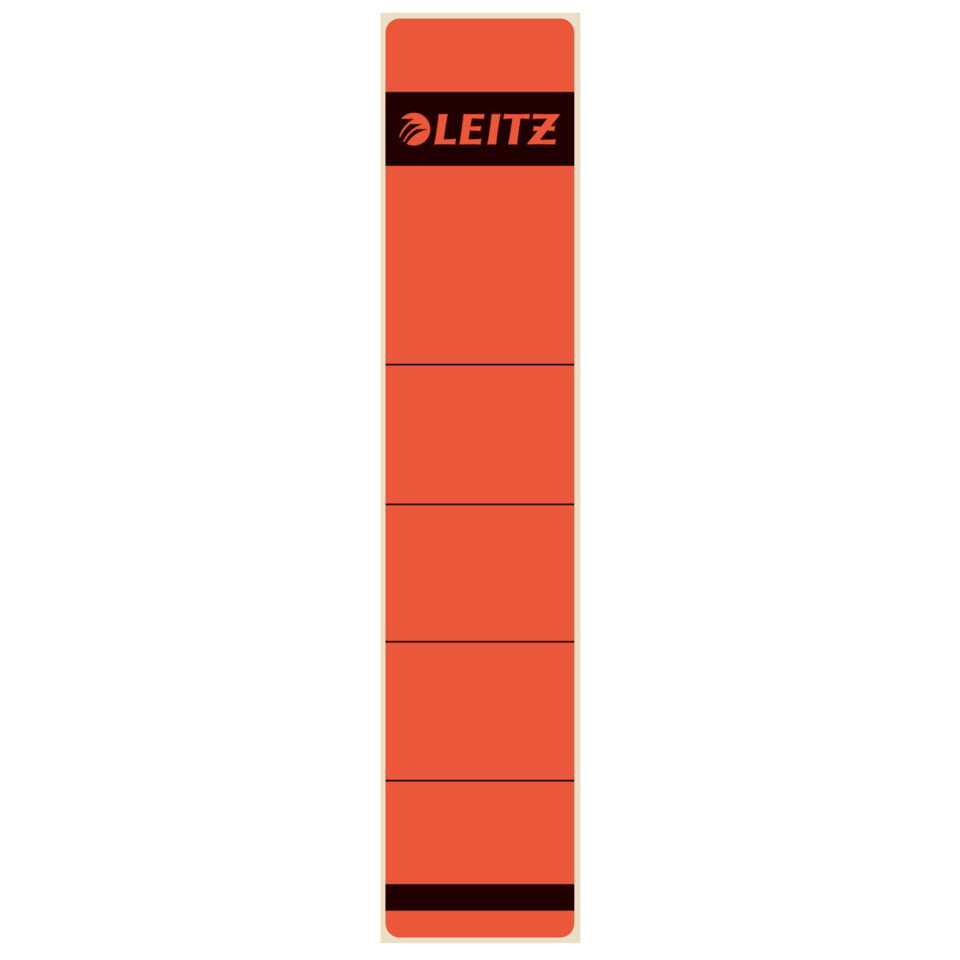 Ordnerrückenschild selbstklebend, 39 x 191 mm, schmal/kurz, 10 Stück, rot LEITZ 1643-00-25 LEITZ 16430025 skl PG 10ST