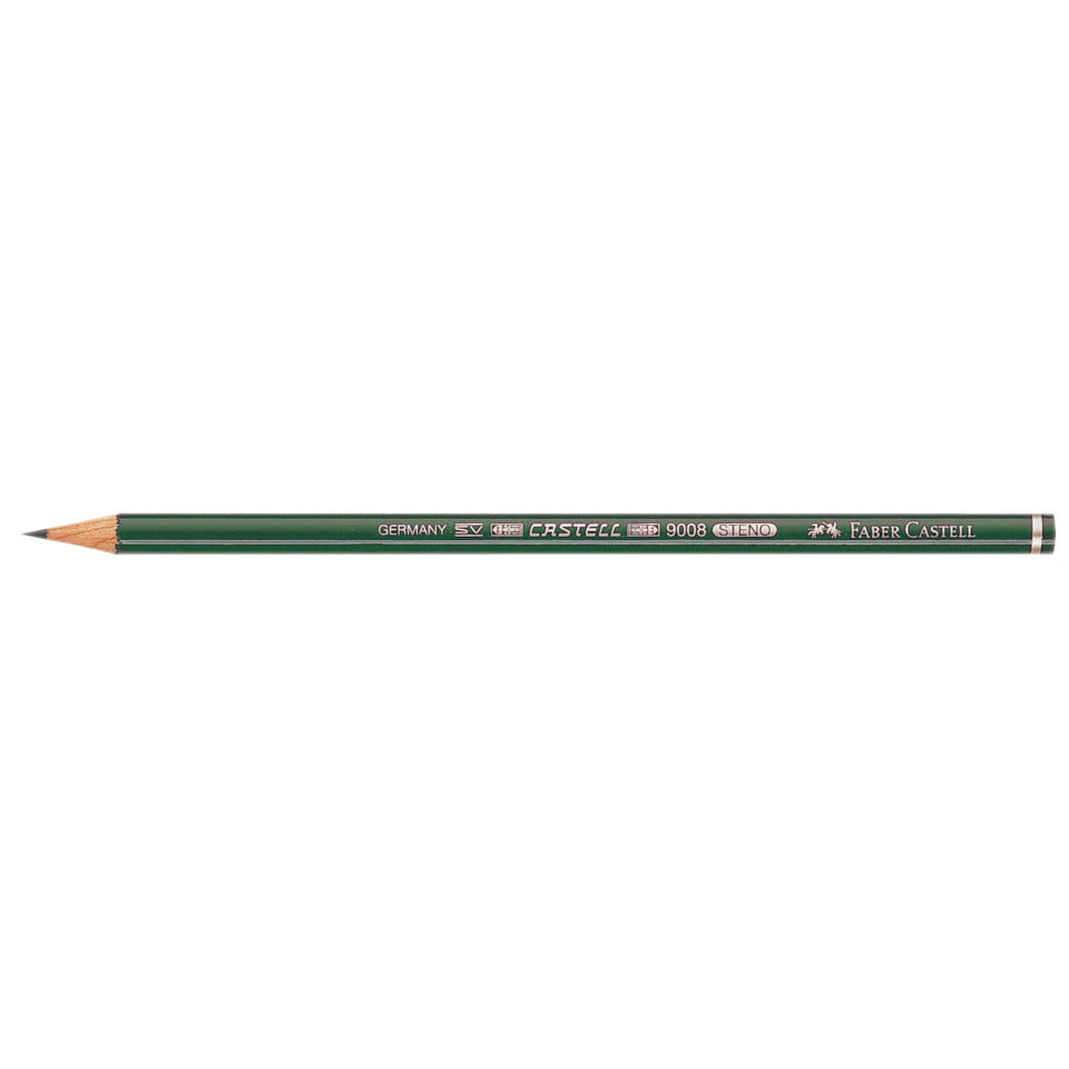 Stenobleistift 9008, 2B, grün FABER CASTELL 119802