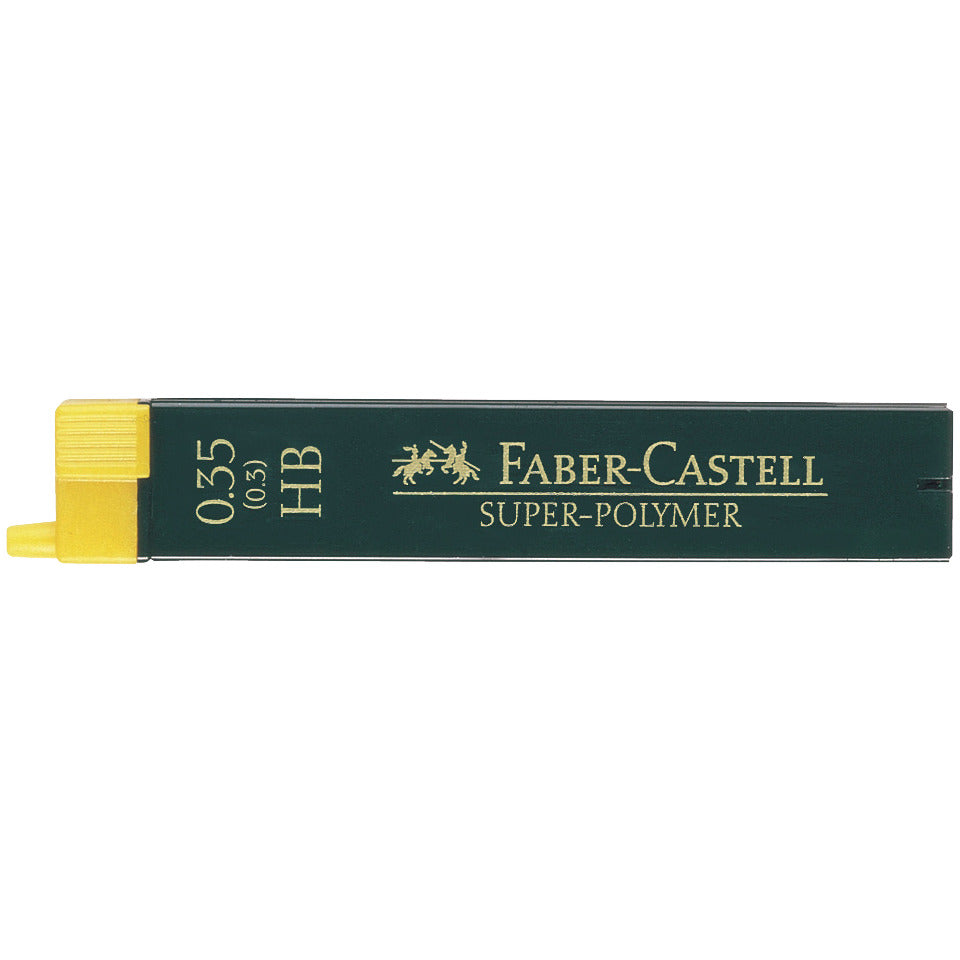 Feinmine Super Polymer HB, 0,35mm, 12 Stück, schwarz FABER CASTELL 120300 FABER CASTELL 120300 12St