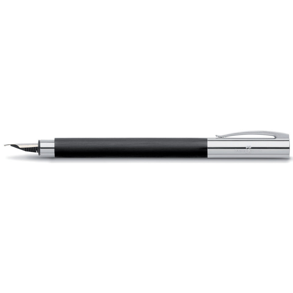 Füllfederhalter Ambition M, schwarz/silber FABER CASTELL 148140 FABER CASTELL 148140 Ambition