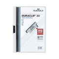 Klemm-Mappe DURACLIP® Original 30, Hartfolie, bis 30 Blatt, transparent/weiß DURABLE 2200 02 DURABLE 2200 02 30BL