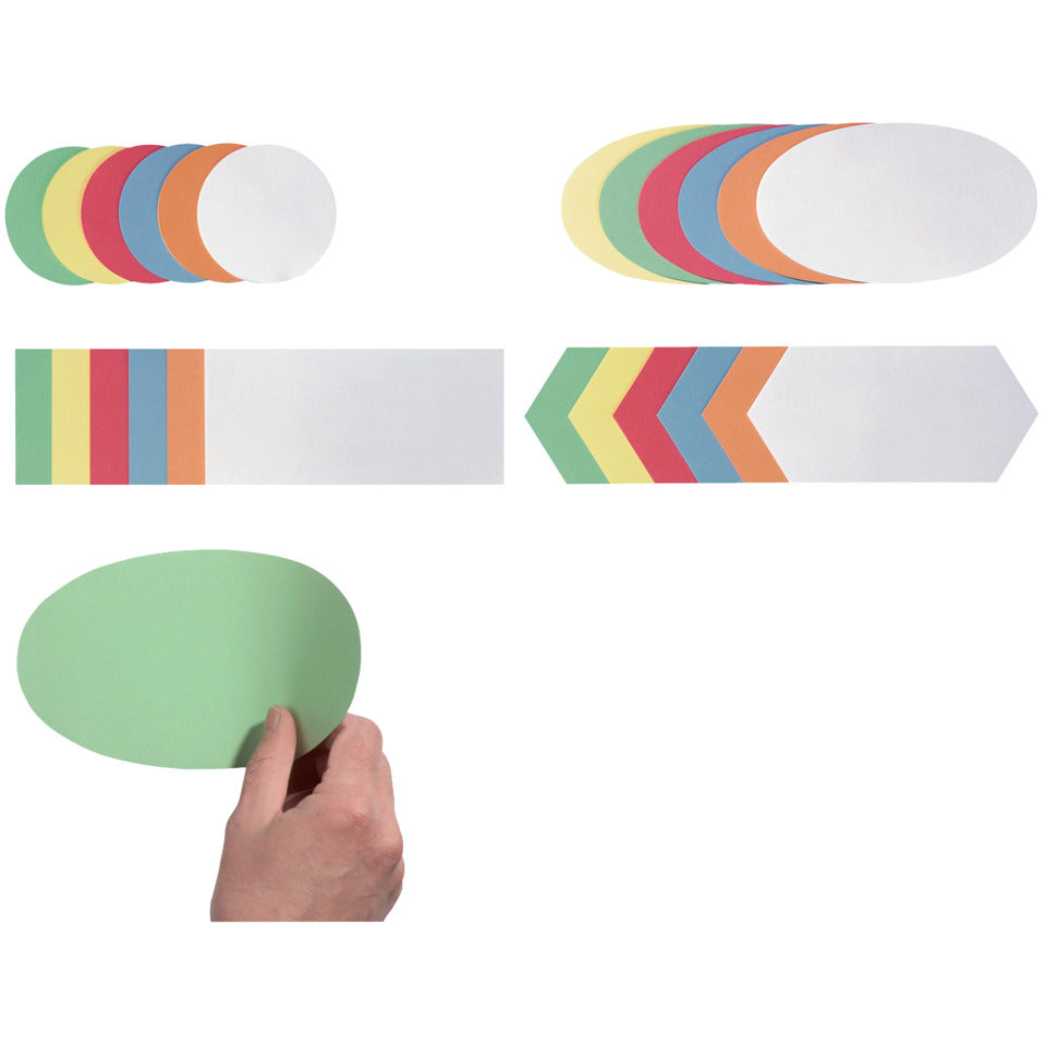 Moderationskarte - selbstklebend, Ø 95 mm, Altpapier, 300 Stück, sortiert FRANKEN UMZS1099 FRANKEN UMZS1099 300ST skl.
