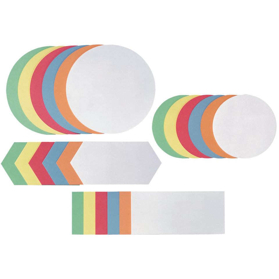 Moderationskarte - selbstklebend, Ø 95 mm, Altpapier, 300 Stück, sortiert FRANKEN UMZS1099 FRANKEN UMZS1099 300ST skl.
