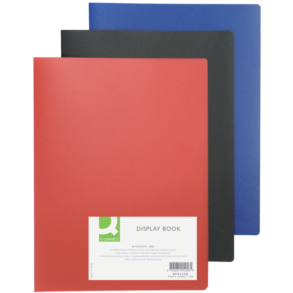 Sichtbuch, A4, 40 Hüllen, blau Q-CONNECT KF01259 Q-CONNECT KF01259 40 Hüllen