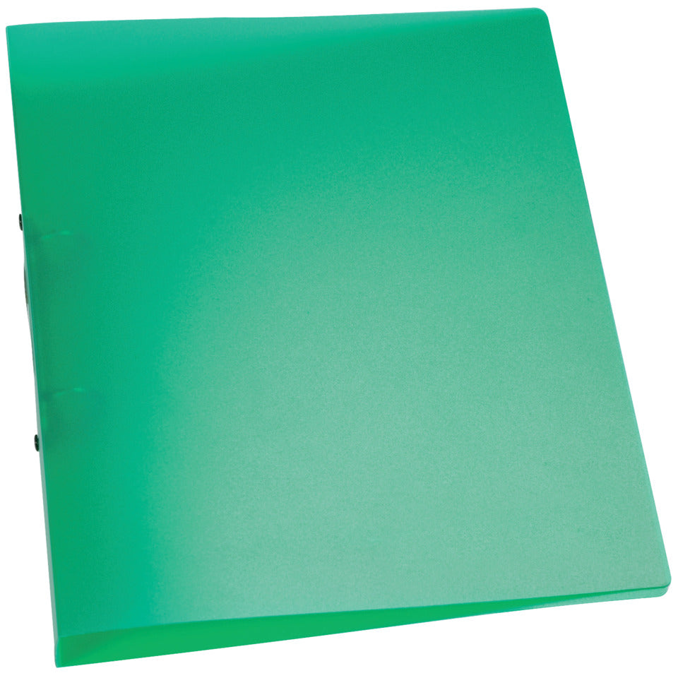 Schulordner, A4, 2-Ring, 25mm, PP, transluzent grün Q-CONNECT KF02484 Q-CONNECT KF02484 2 Ring 25mm