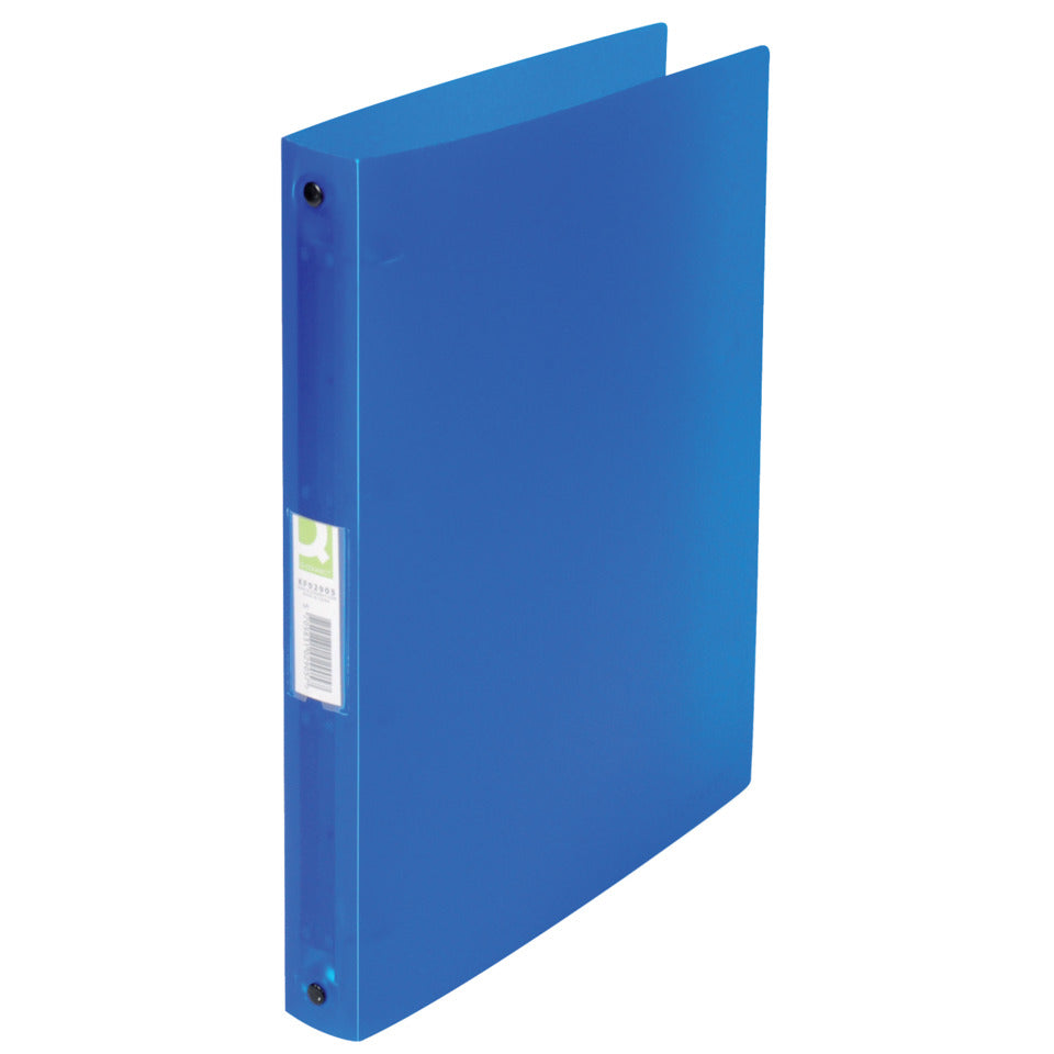 Ringmappe, A4, 4-Ring, 25mm, transluzent blau Q-CONNECT KF02905 Q-CONNECT KF02905 A4 4 R 25 mm