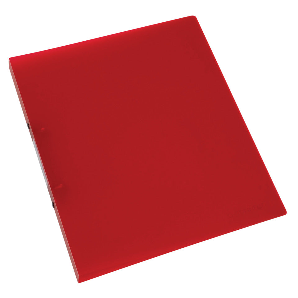 Schulordner, A4, 2-Ring, 16mm, PP, transluzent rot Q-CONNECT KF02912 Q-CONNECT KF02912 2 Ring 16mm