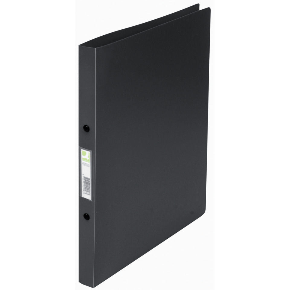 Schulordner, A4, 2-Ring, 16mm, PP, schwarz Q-CONNECT KF02915 Q-CONNECT KF02915 2 Ring 16mm