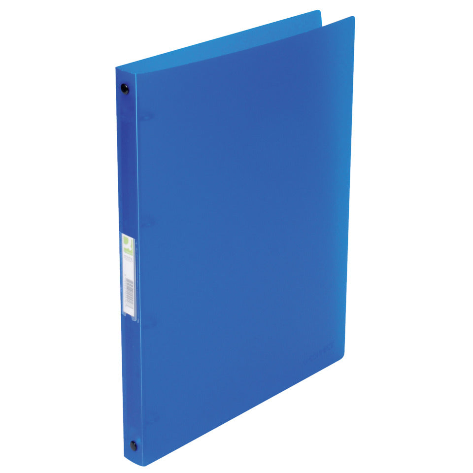Ringmappe, A4, 4-Ring, 16mm, transluzent blau Q-CONNECT KF02918 Q-CONNECT KF02918 A4 4 R 16 mm