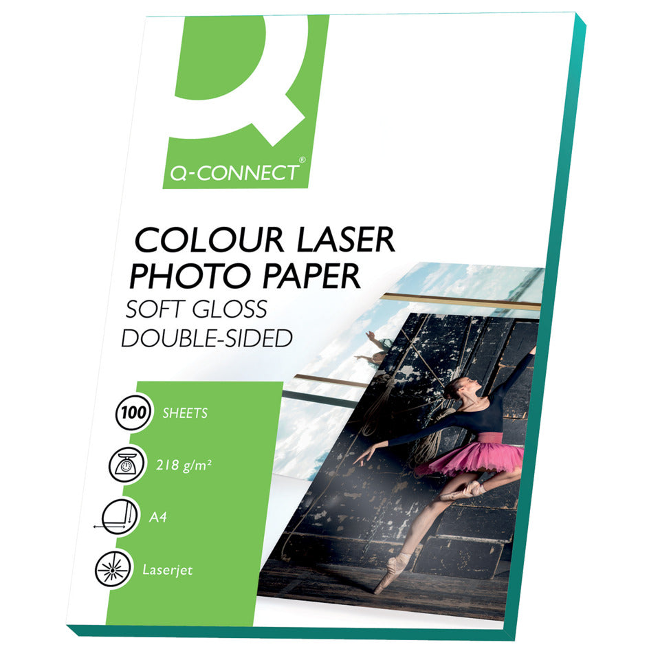 Laserpapier, A4, 220g/m², 100 Blatt, weiß Q-CONNECT KF01935 Q-CONNECT KF01935 220g