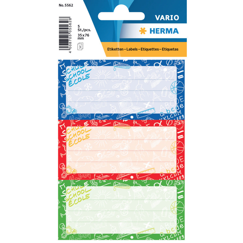 Etiketten Vario Schoolydoo, 9 Stück HERMA 5562 HERMA 5562  Schulsticker