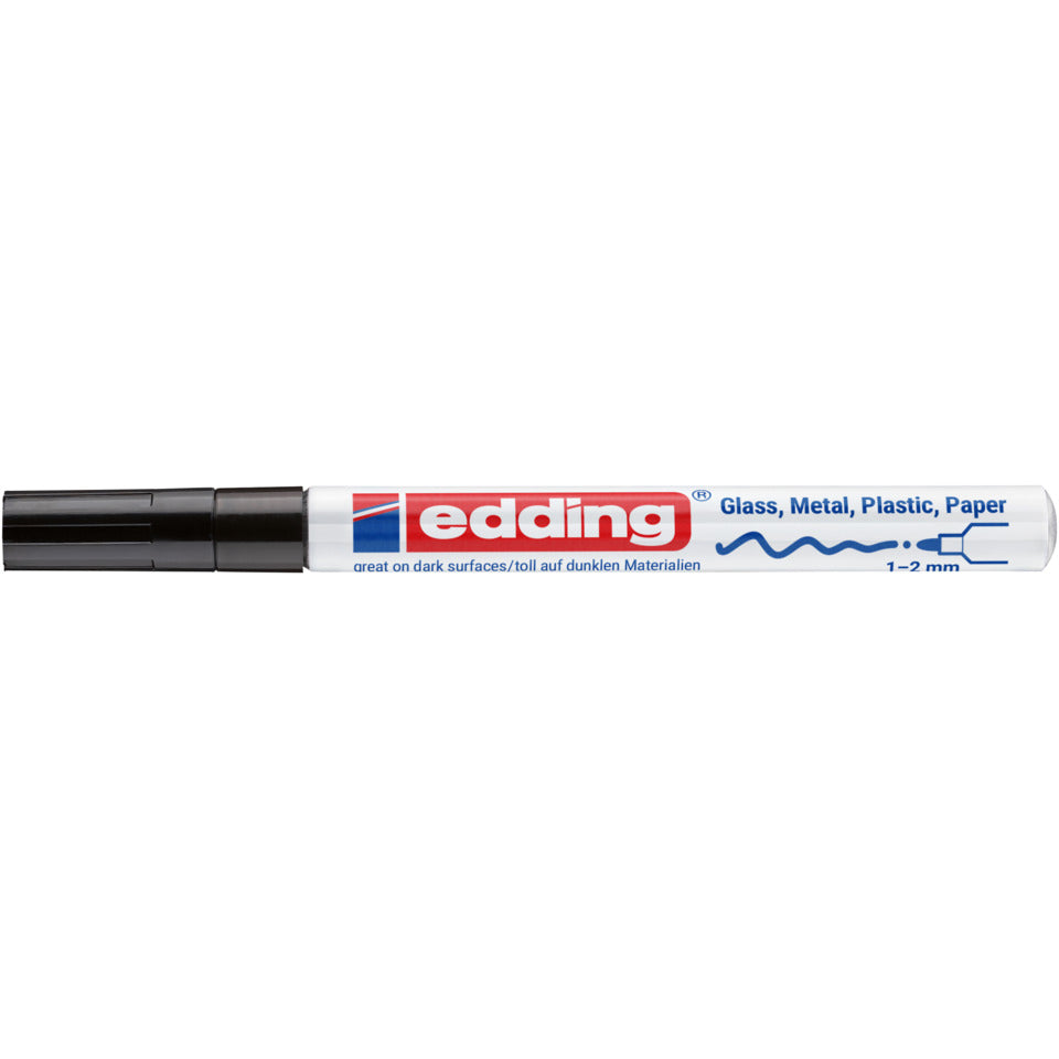 Glanzlackmarker 751, 1-2mm, Rundspitze, schwarz EDDING 751-9-001