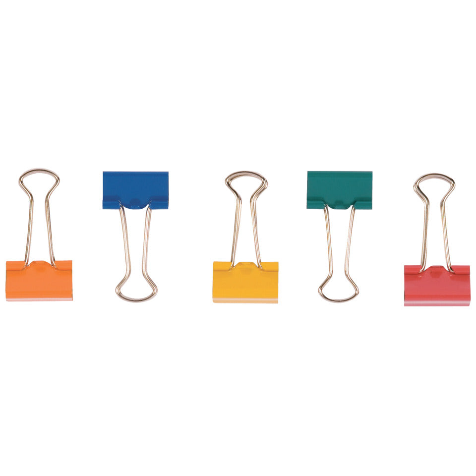 Briefklemmer Foldback, 19mm, 10 Stück, sortiert Q-CONNECT KF03651 Q-CONNECT KF03651 Foldback