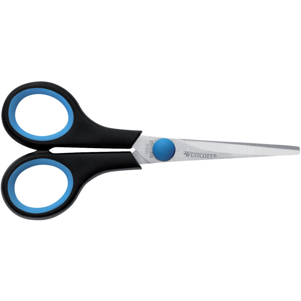 Bastelschere Linkdshänder spitz, 14cm, schwarz/blau WESTCOTT E-30252 00