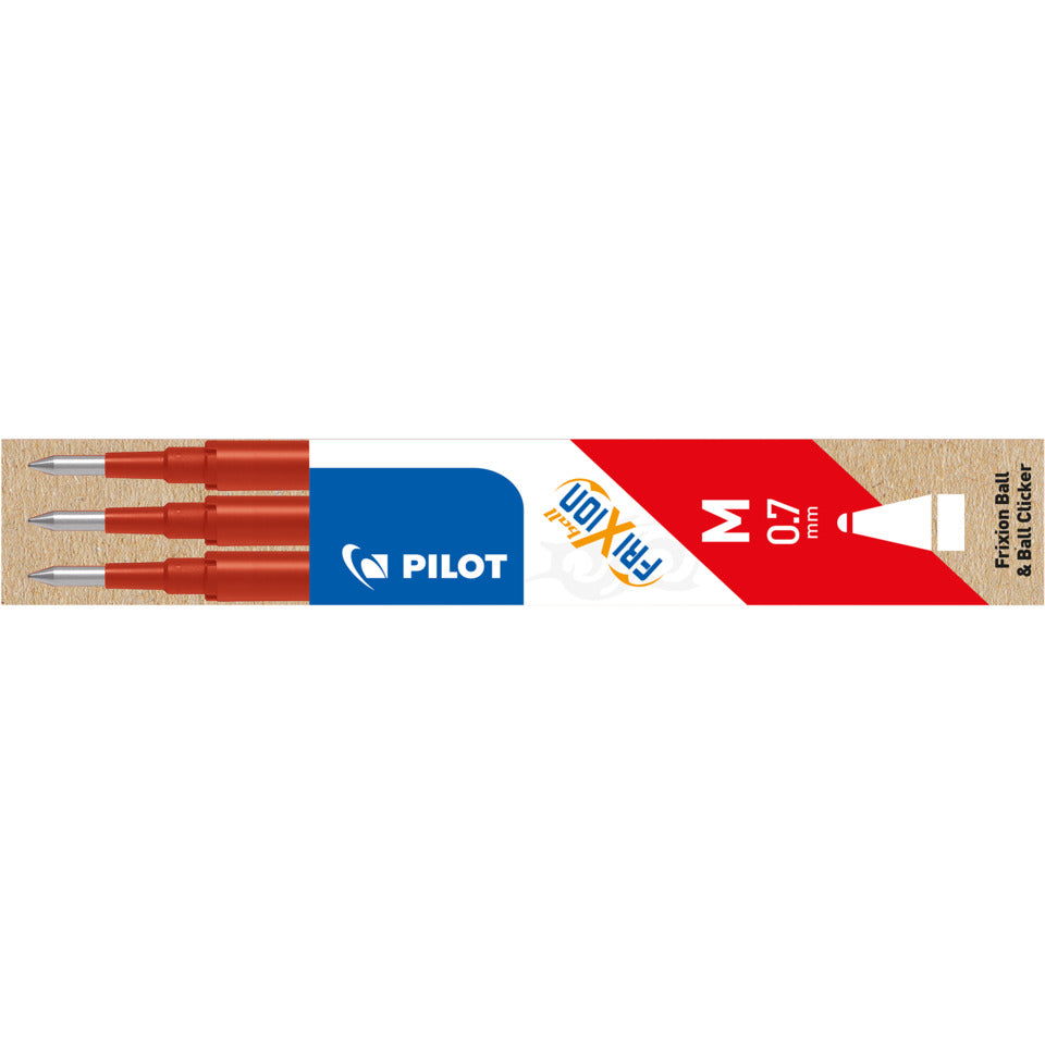 Tintenrollermine FriXion Ball/Clicker, 0,4mm, 3 Stück, rot PILOT BLS-FR7-R-S3 PILOT BLS-FR7-R-S3 2261002F