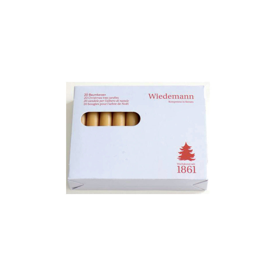 Christbaumkerze, 96x13mm, natur, 20 Stück  580801.002