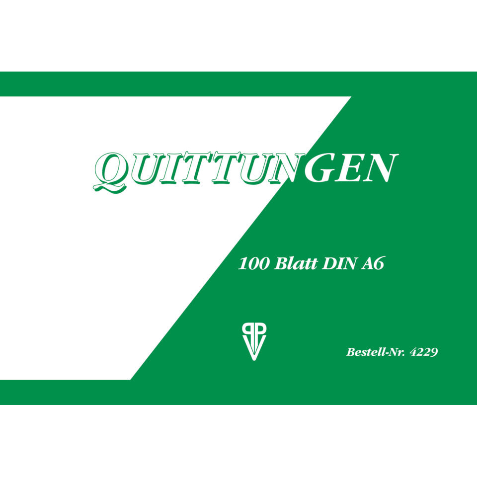Quittung mit MwSt., A6, 100 Blatt PVP 4229