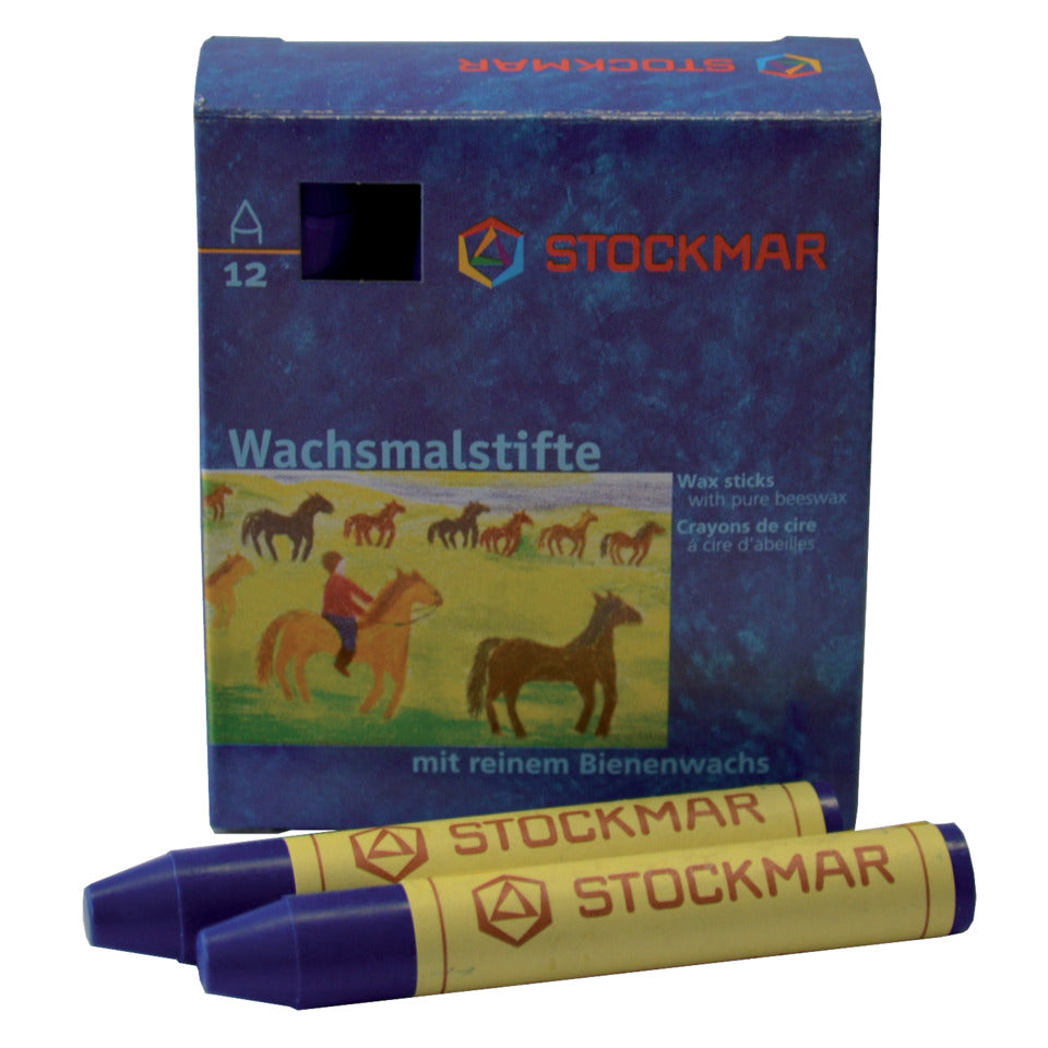 Wachsmalkreiden, 12 Stück, ultramarin STOCKMAR 330-10