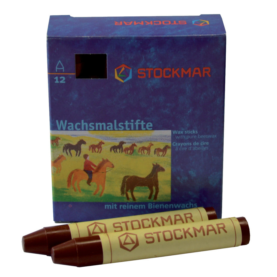 Wachsmalkreiden, 12 Stück, rotbraun STOCKMAR 330-13