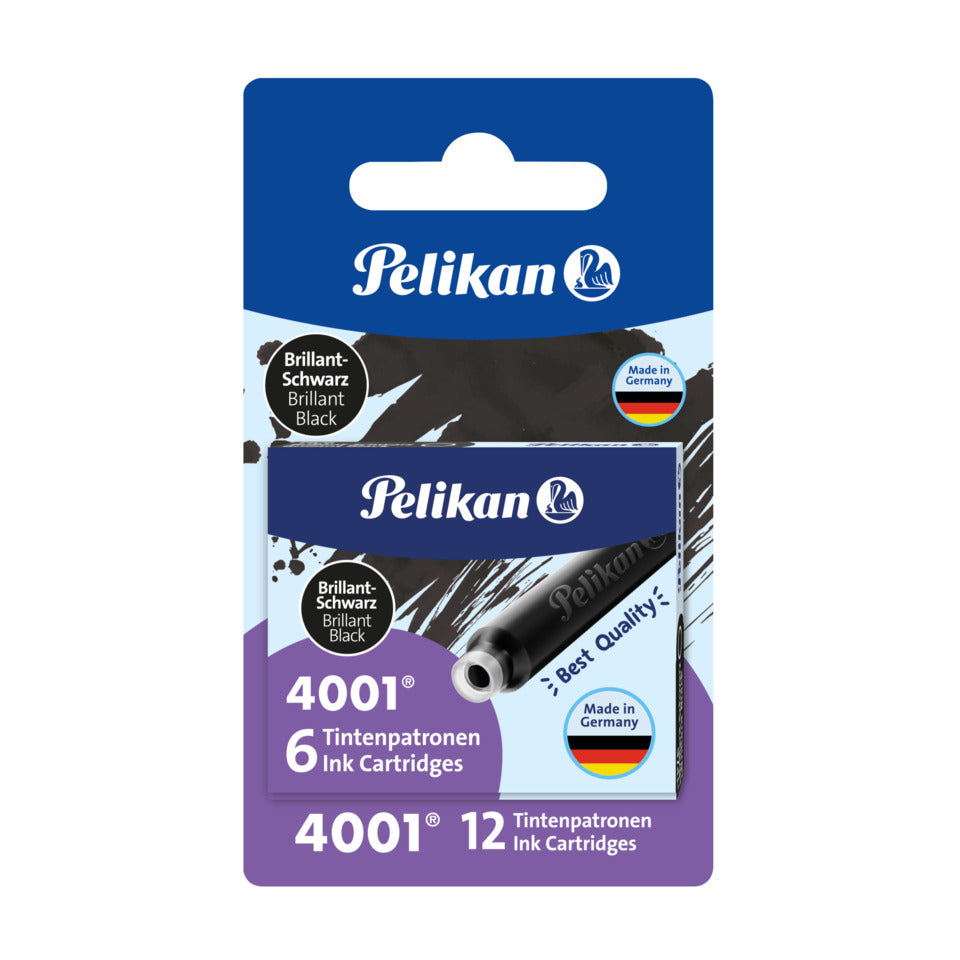 Tintenpatrone 4001® TP/6, 2 Etuis a 6 Stück, brilliantschwarz PELIKAN 300004127 PELIKAN 300004127 330803 4001 TP/6-2B