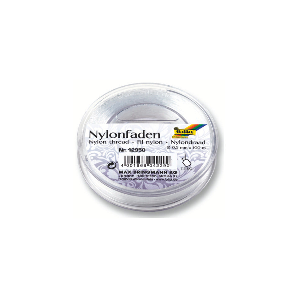 Nylonfaden auf Spule, Ø0,5mmx100m FOLIA 12950 FOLIA 12950  0,5mm