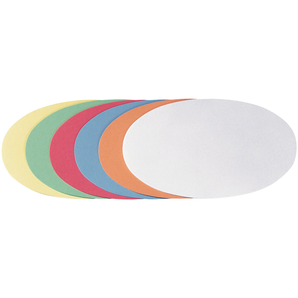 Moderationskarte Oval, 190 x 110 mm, Altpapier, 500 Stück, sortiert FRANKEN UMZ111999 FRANKEN UMZ111999  190x110mm