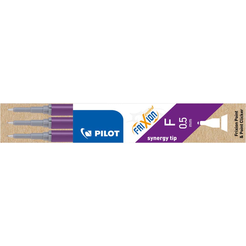 Tintenrollermine FriXion Point/Clicker, 0,3mm, 3 Stück, violett PILOT BLS-FRP5-V-S3 PILOT 2265 008F BLS-FRP5-V