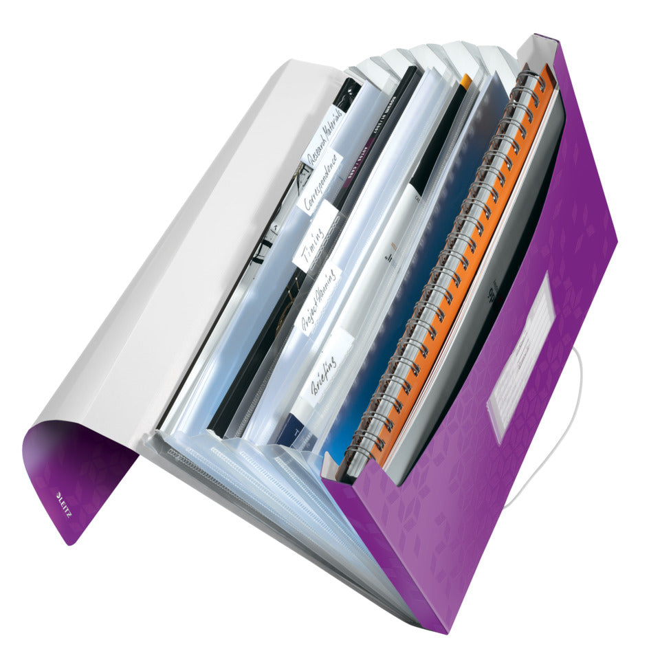 Fächermappe WOW, A4, 6 Fächer, PP, violett LEITZ 45890062 LEITZ 4589-00-62 PP 6Fächer
