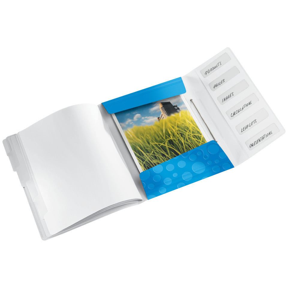Ordnungsmappe WOW, 6 Fächer, PP, blau LEITZ 46330036 LEITZ 4633-00-36 Wow 6Fäch.PP