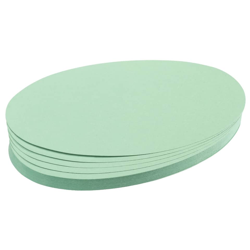 Moderationskarte Oval, 190 x 110 mm, Altpapier, 500 Stück, hellgrün FRANKEN UMZ111919 FRANKEN UMZ111919 500ST