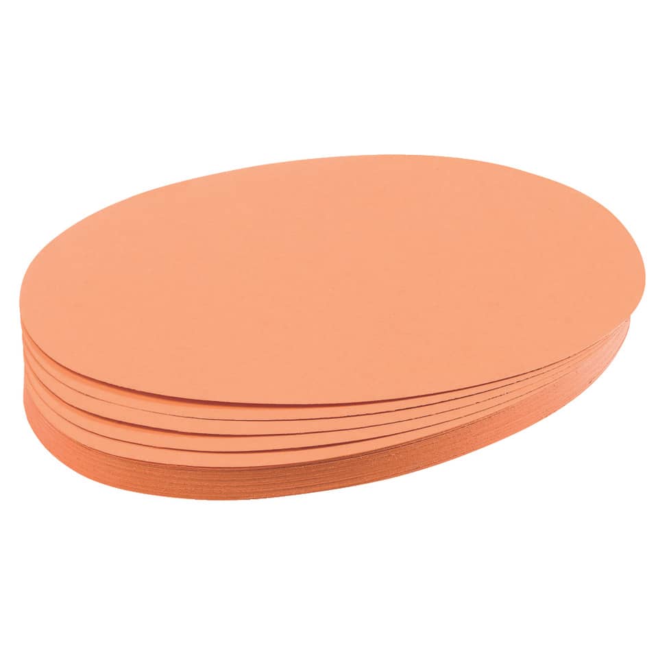 Moderationskarte Oval, 190 x 110 mm, Altpapier, 500 Stück, orange FRANKEN UMZ111905 FRANKEN UMZ111905 500ST