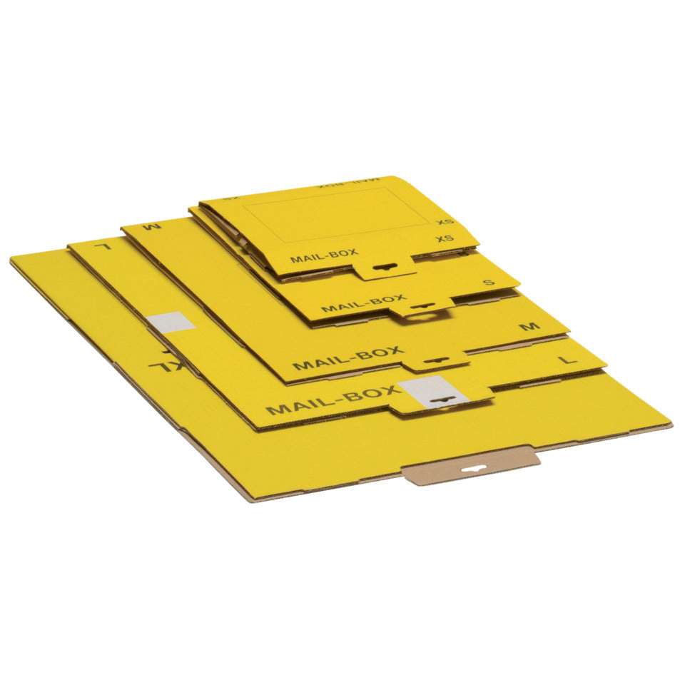Versandkarton XS, 244x145x38mm, gelb  3100000078