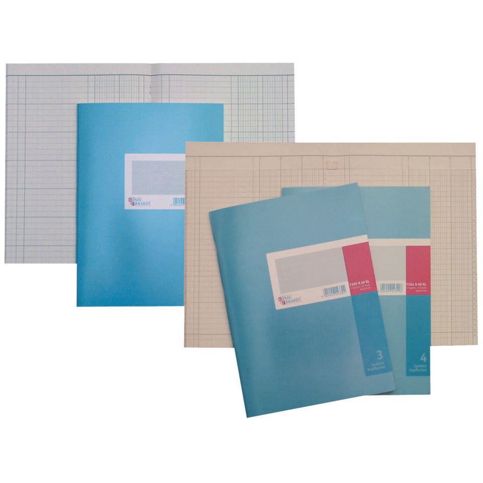 Spaltenbuch A4, 80 Seiten, 3 Spalten, Karton, magenta/hellblau KÖNIG & EBHARDT 8612031 K+E 86-12031