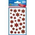 Weihnachtssticker Sterne, 28 Stück AVERY ZWECKFORM 52277 ZWECKFORM 52277 rot Glamour