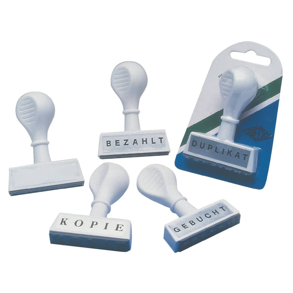 Stempel Text ''Gebucht'', 45x6mm WEDO 193 12 WEDO 193 12 45x6mm