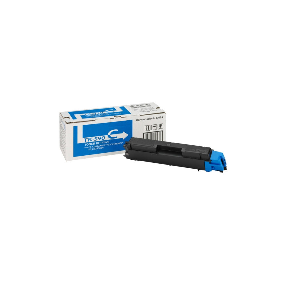 Lasertoner TK-590C, 5.000 Seiten, cyan KYOCERA-MITA TK590C KYOCERA 1T02KVCNL0