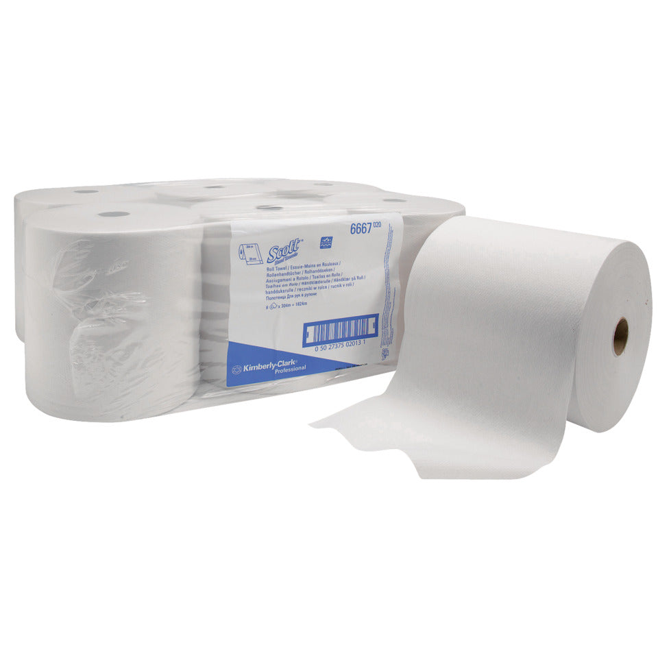 Rollenhandtuch, 1-lagig, 6 x 304 m, weiß KIMBERLY-CLARK 6667 KIMBERLY-CLARK 6667 20cmx304m