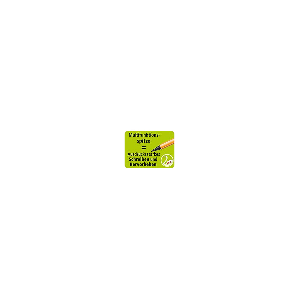 Faserschreiber GREENpoint®, 0,8 mm, Etui mit 4 Stiften STABILO 6088/4 STABILO 6088/4  fbg. sortiert