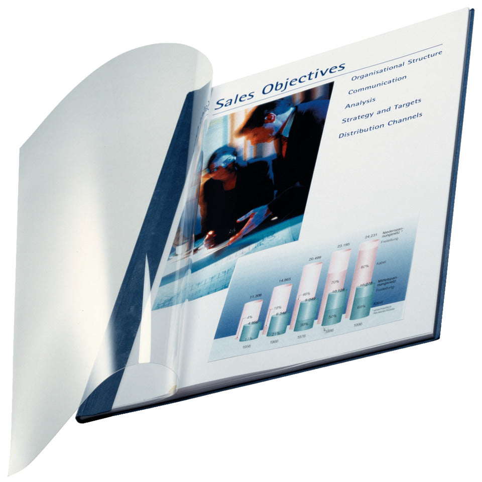 Bindemappe impressBIND, Soft Cover, A4, 3,5 mm, 10 Stück, blau LEITZ 7398-00-35 LEITZ 7398-00-35  3.5mm 10St