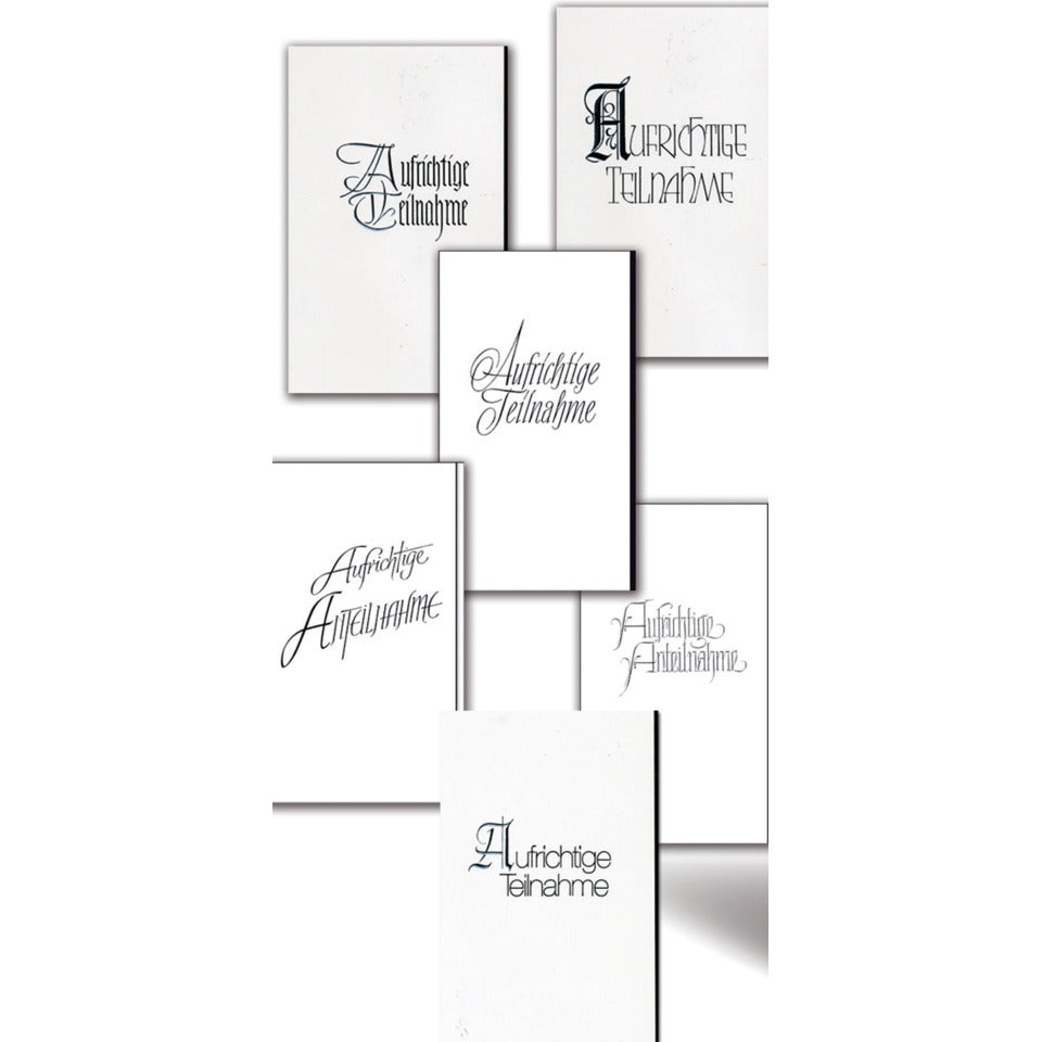 Trauerkarte, 100er Box, sortiert  81-0137 81-0137   Schrift