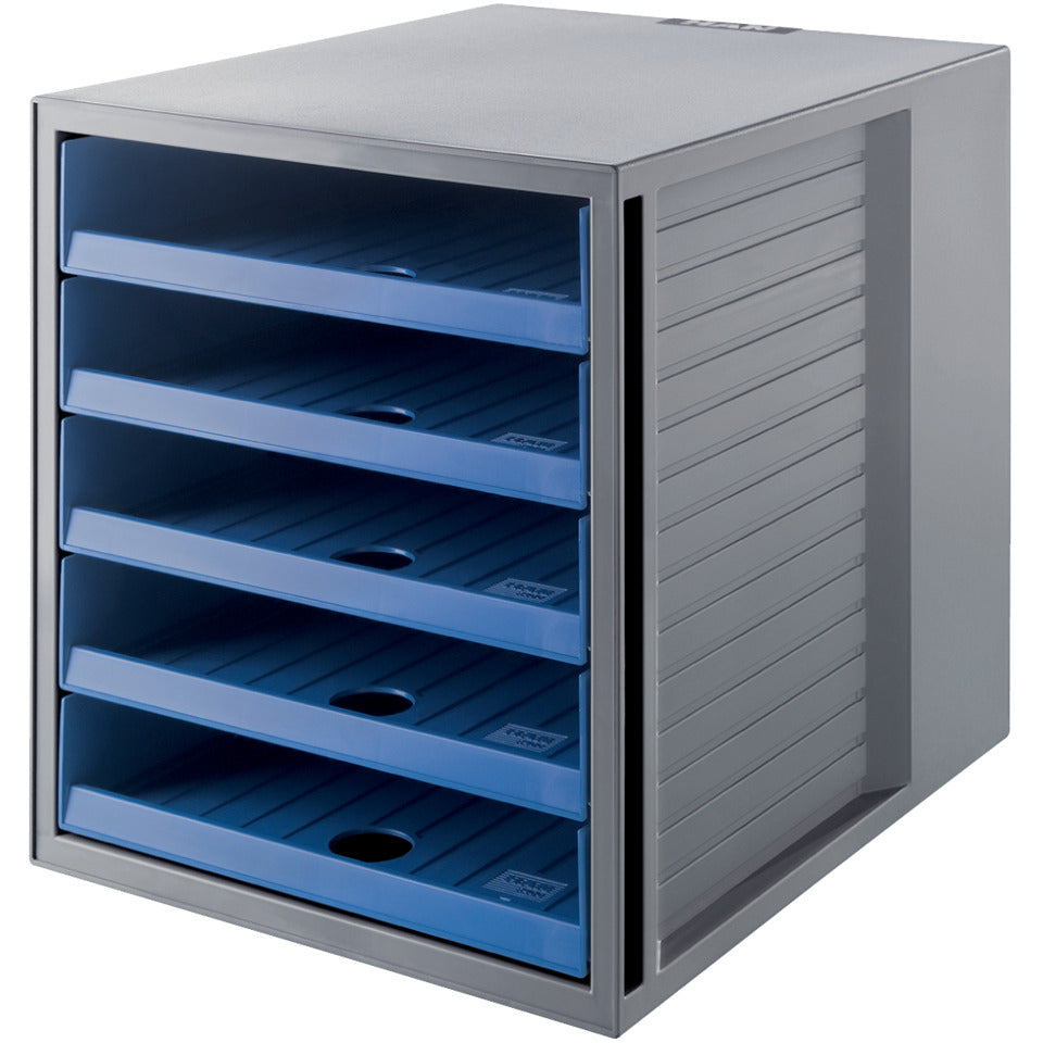 Schubladenbox SCHRANK-SET KARMA 5 offenen Schubladen grau/öko-blau HAN 14018-16D HAN 14018-16 Karma