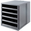 Schubladenbox SCHRANK-SET KARMA 5 offene Schubladen öko-grau HAN 14018-18D HAN 14018-18 Karma