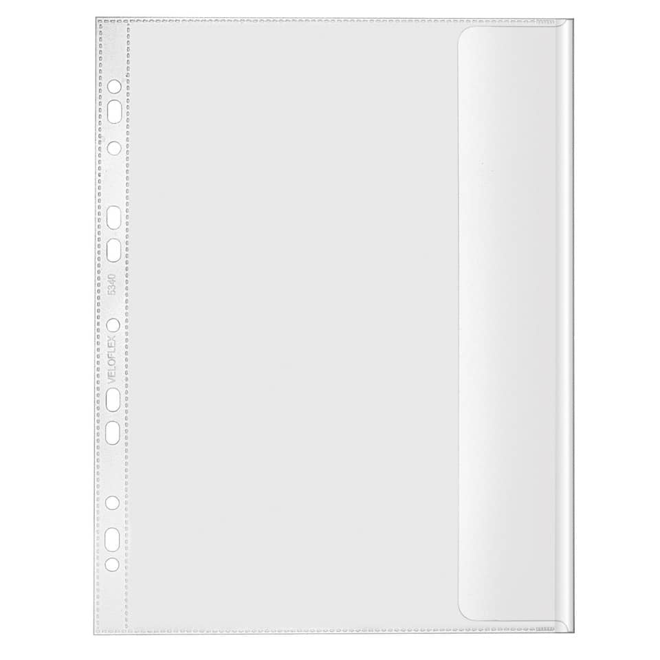 Dokumentenhülle Crystal, A4, Euro-Lochung, transparent VELOFLEX 5345 000 VELOFLEX 5345 000 - 220x325mm