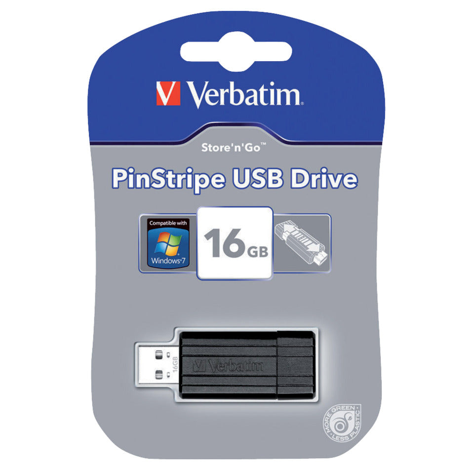 USB Stick 2.0, 16 GB, schwarz VERBATIM VER49063